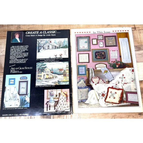 Counted Cross-Stitch & Leisure Arts Magazines - 20 Projects Decorative Linen Wed - Picture 4 of 4